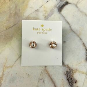 Kate Spade rose tone cz earrings - NWT